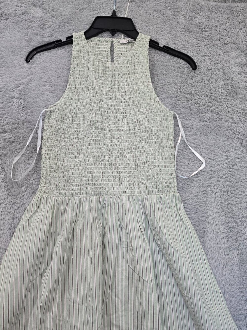 Madewell Melody Smocked Midi Dress 100% Cotton Pistachio Green NEW Size XXS - Picture 6 of 9